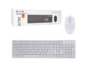 ﮐﻳﺑﻭﺭﺩ ﻭ ﻣﺎﻭﺱ ﺳﻳﻡ ﺩﺍﺭ   Aula AC102 WHITE