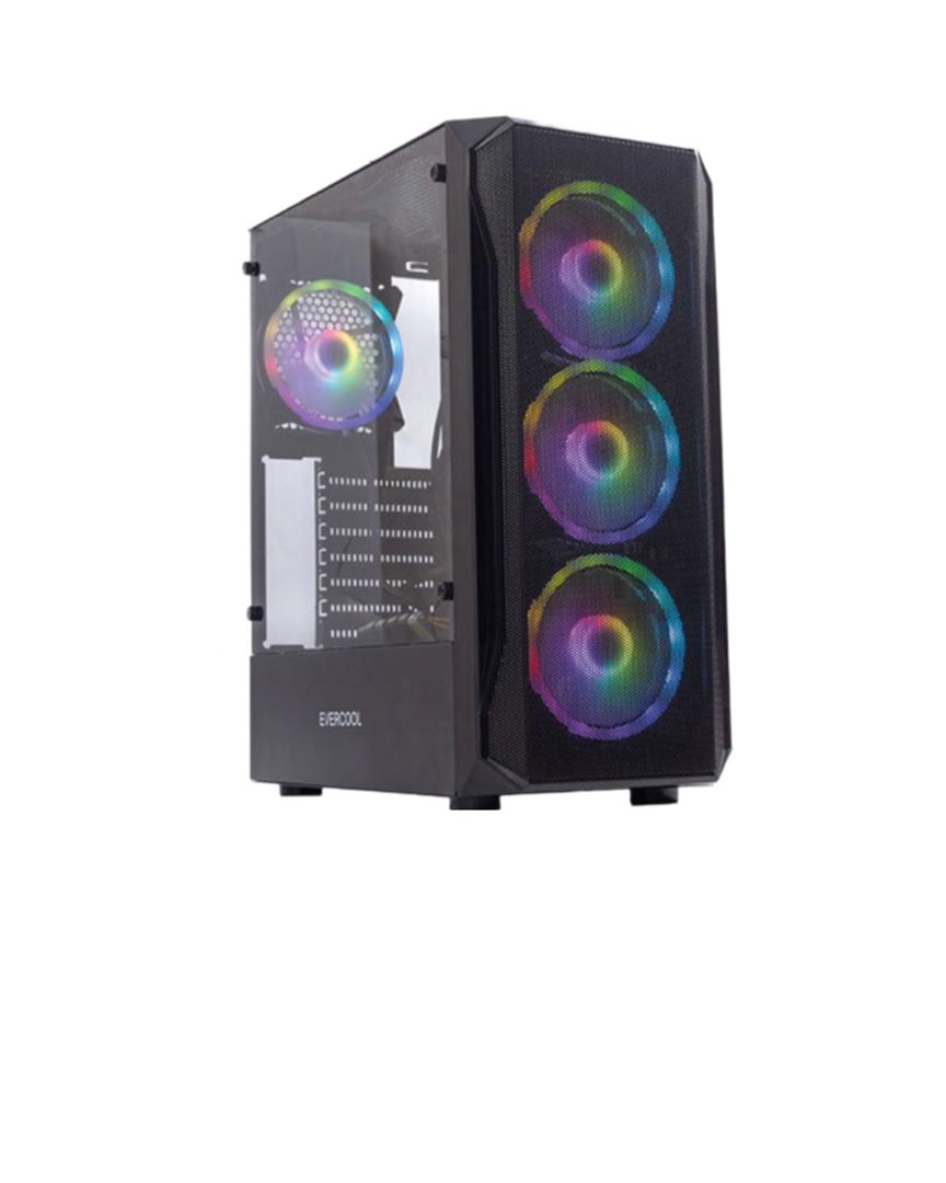 قوطی ﮐﻳﺱ ﮔﻳﻣﻳﻧﮓ  4ﻓﻥ A.Rgbﺷﻳﺷﻪ ﺍی  Evercool L200 Series